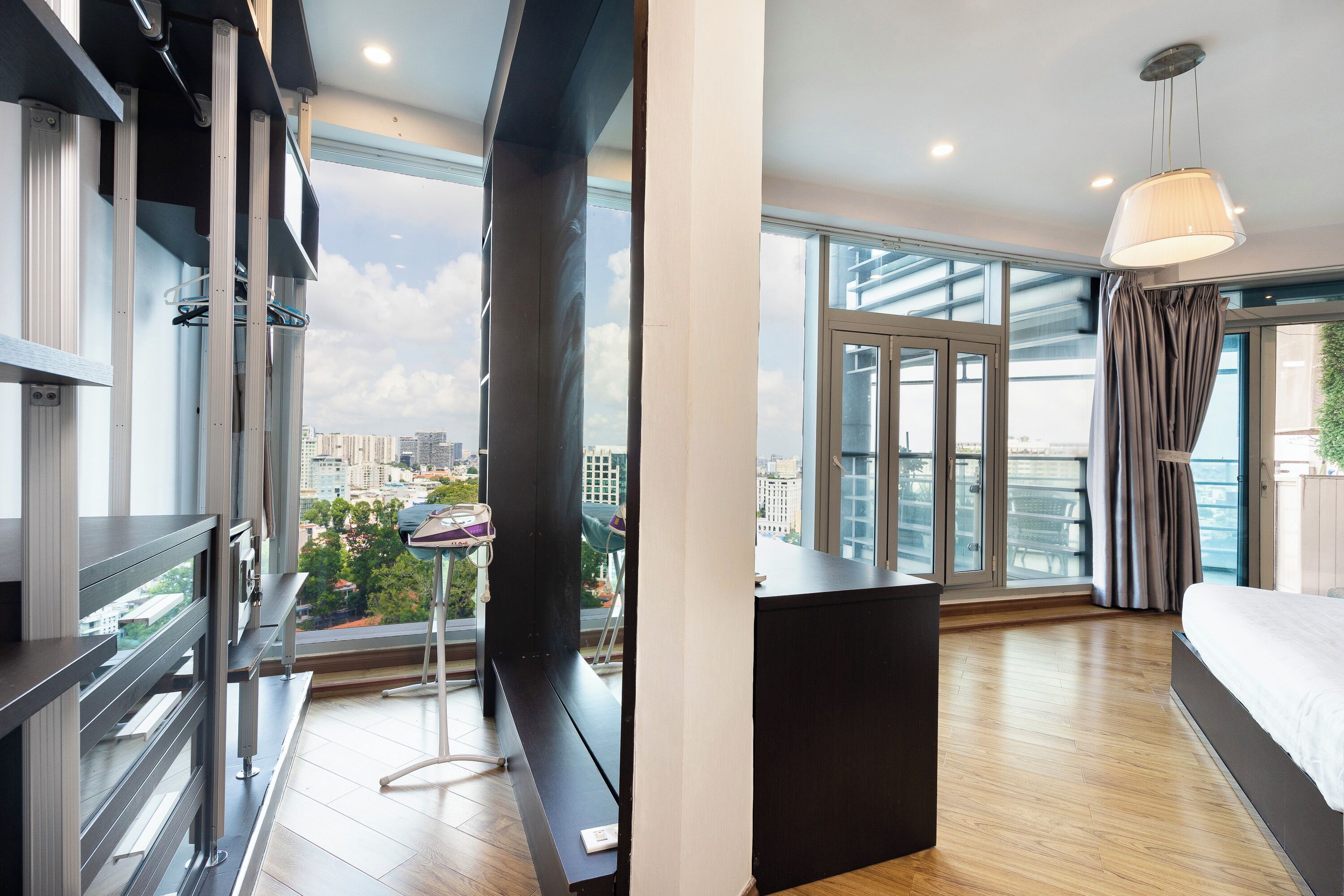 2 Bedroom Apartment With City View | Desk, laptop workspace, blackout drapes, iron/ironing board
