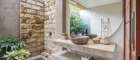 Luxury Villa, 2 Bedrooms, Private Pool | Bathroom | Bathrobes, slippers, bidet