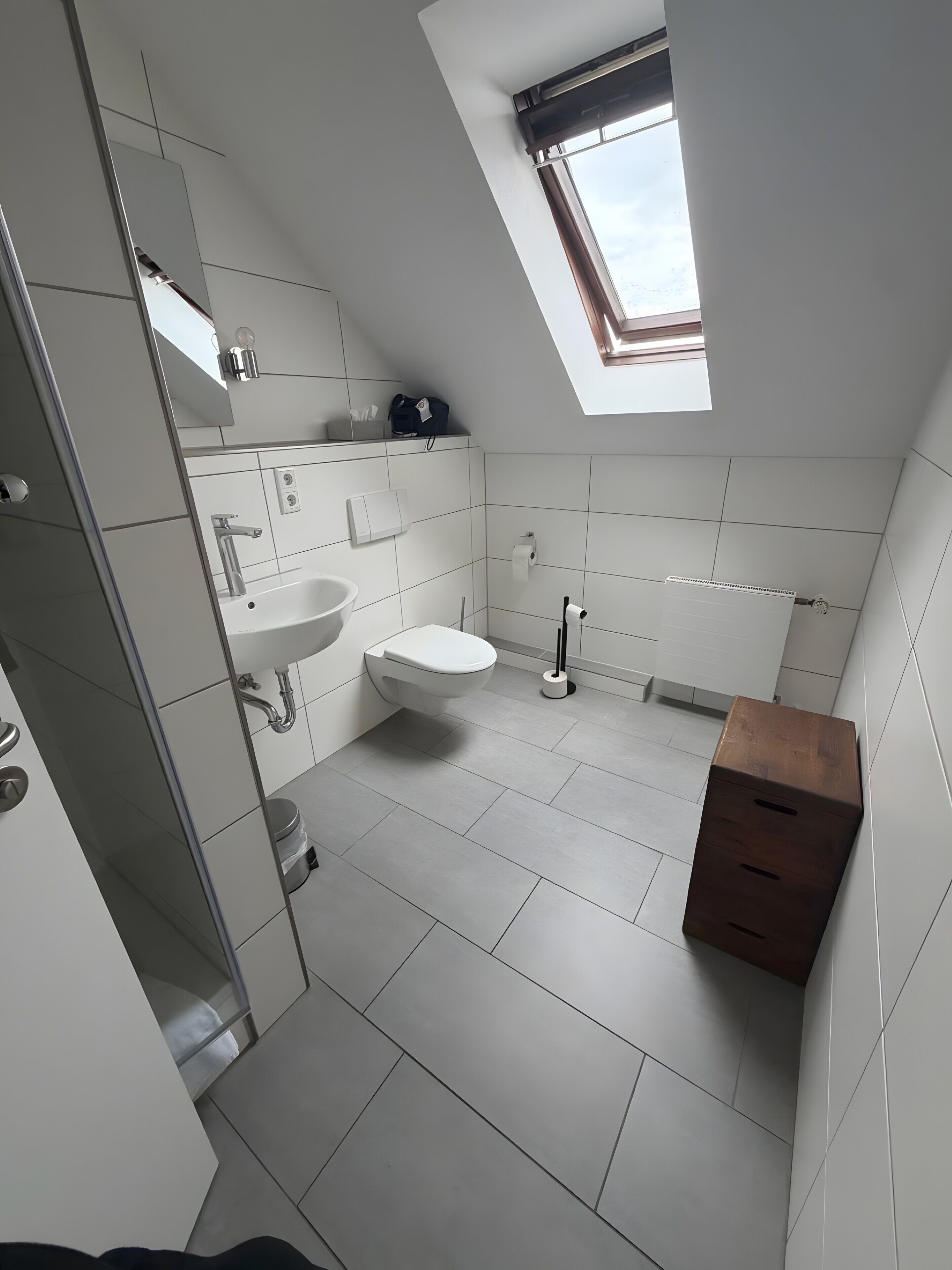 Douche, serviettes fournies