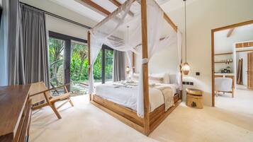 Luxury Villa, Pool View | Egyptian cotton sheets, premium bedding, individually decorated