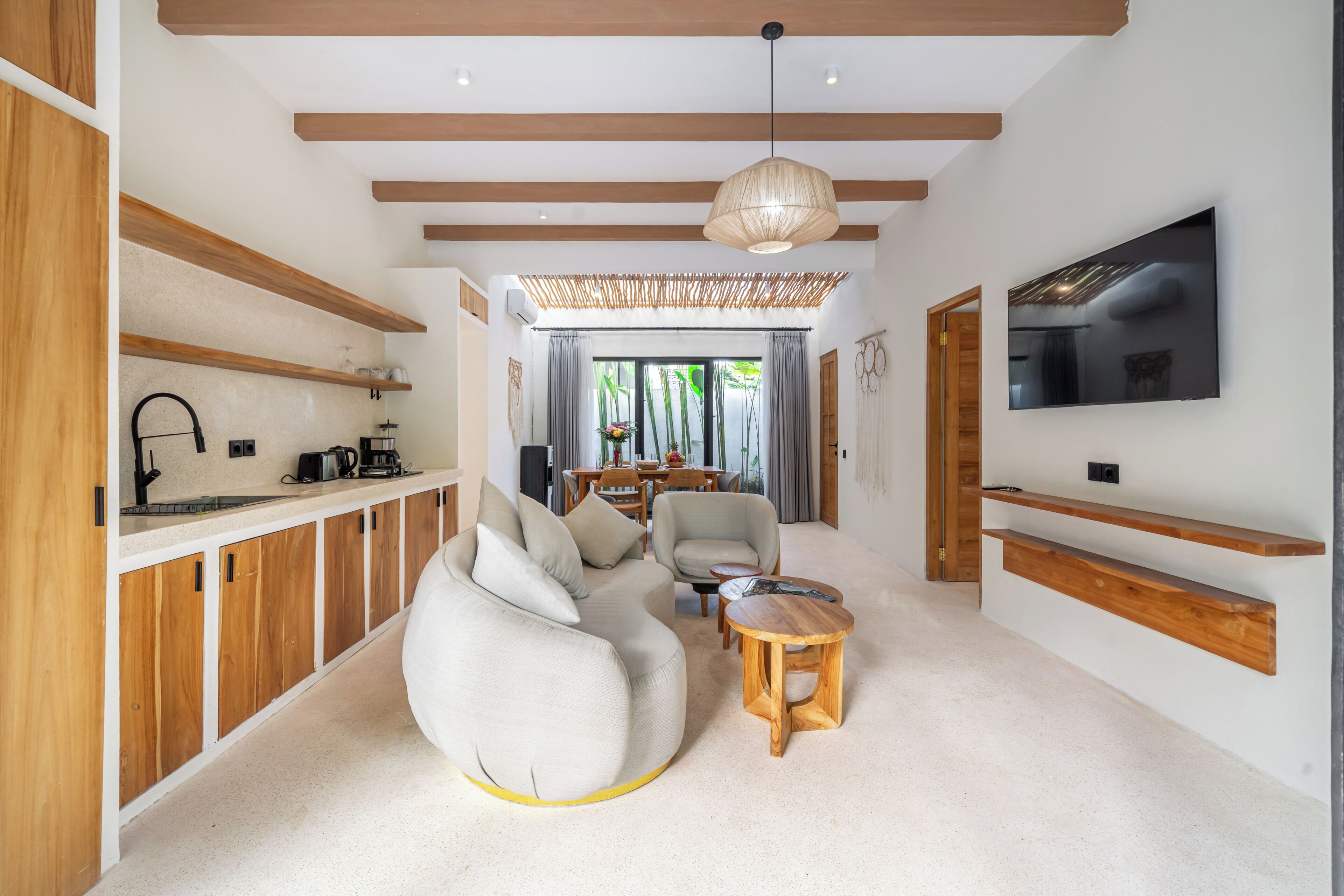 Luxury Villa, Pool View | Living area | Smart TV