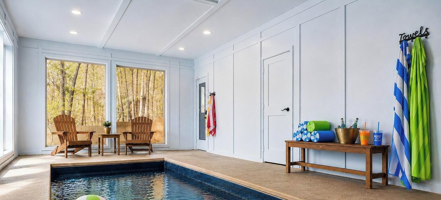 Indoor pool, a heated pool