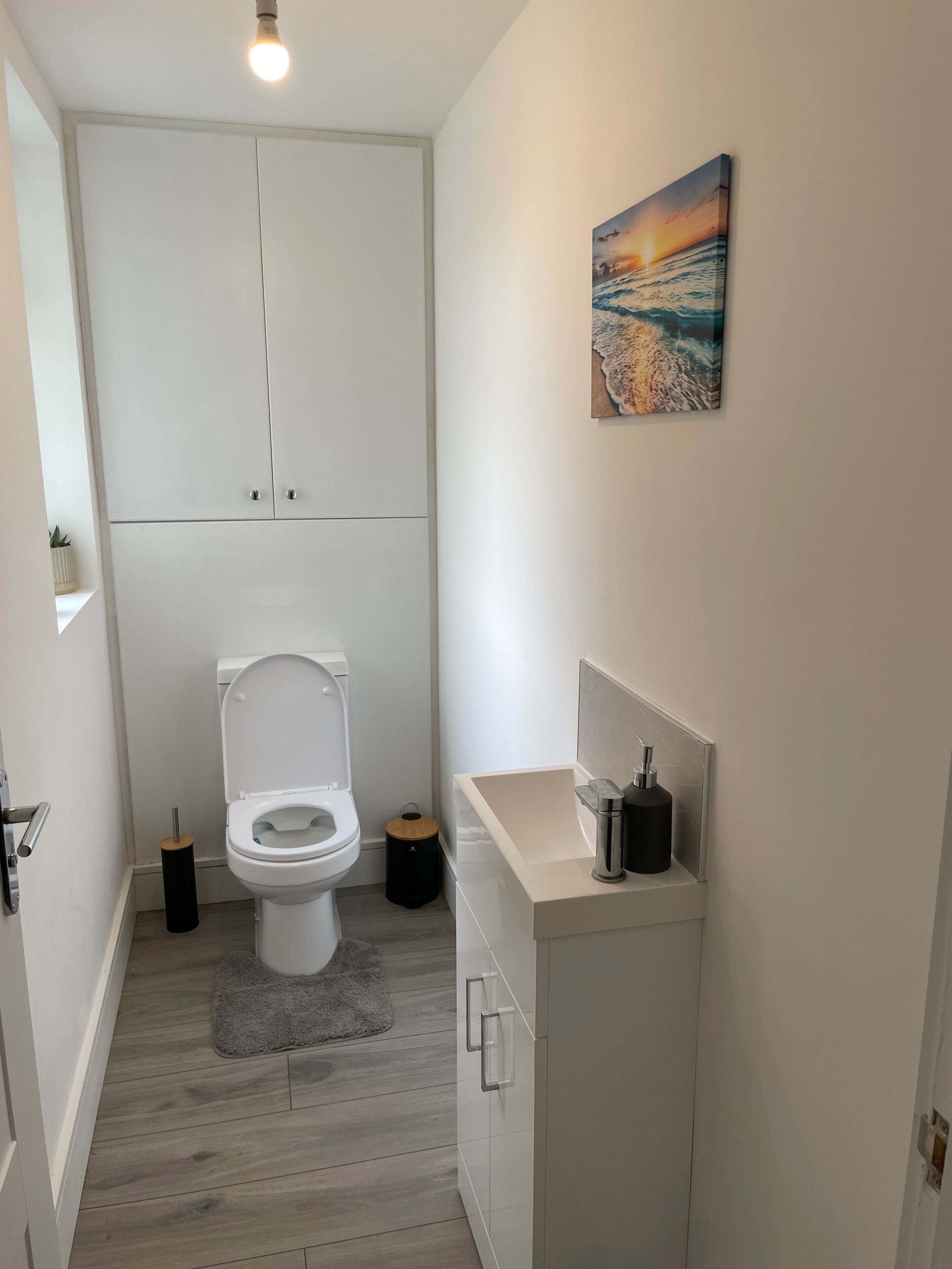 Doccia, vasca da bagno a immersione totale, asciugamani