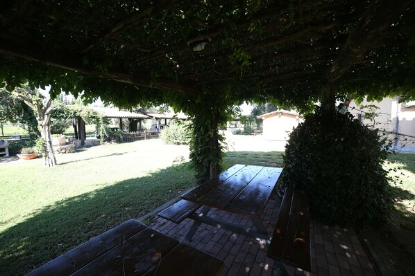 Terrace/patio - 8-person spacious apartment with pool close to the sea and cozy town. (Toscana)