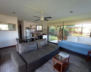 Apartment, Patio, Garden View | Living area - UNIDAD 4- Playa Bonita 100m playa (Mar Azul)