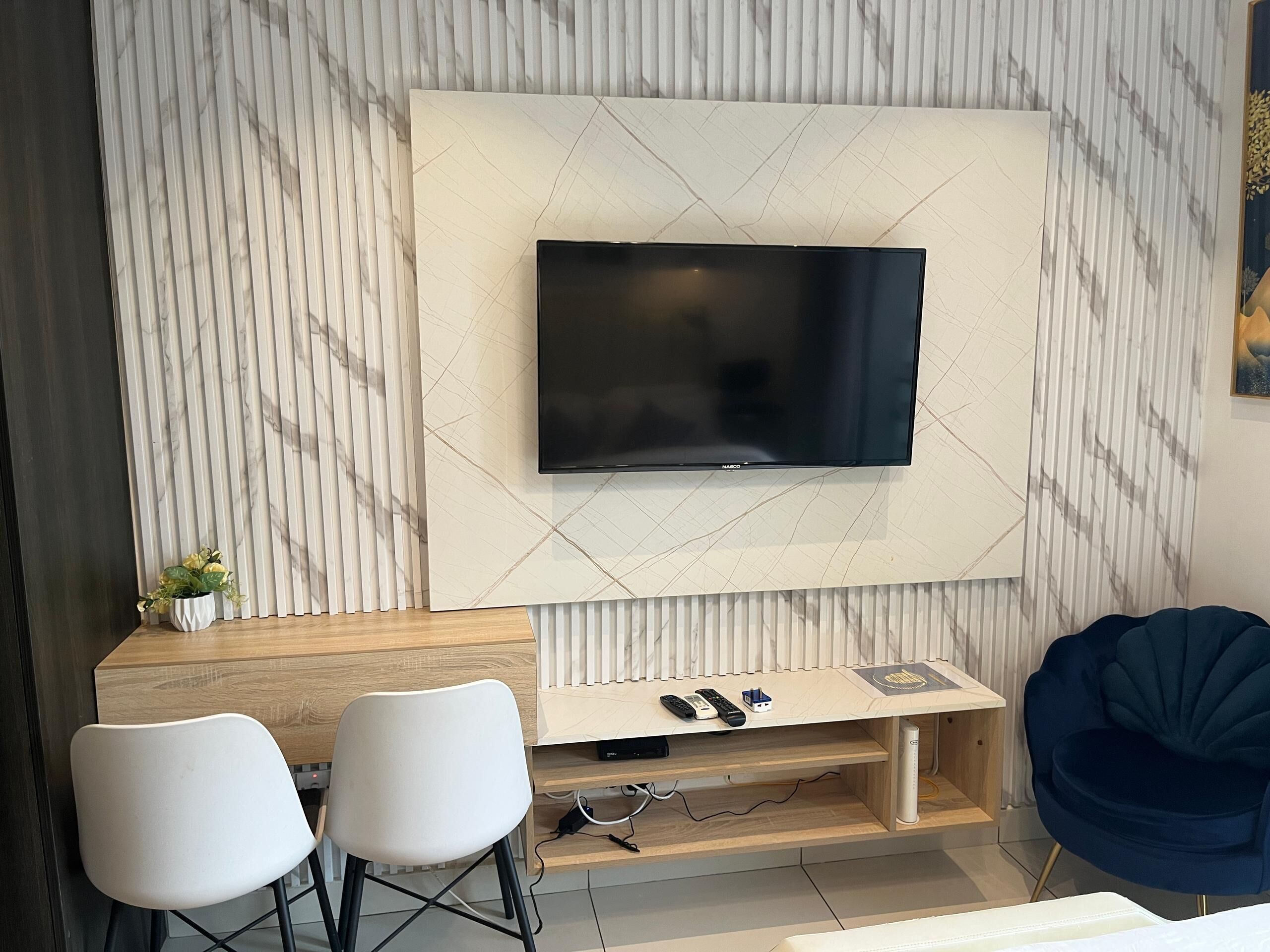 Deluxe studio, balkon, uitzicht op tuin | Interieur