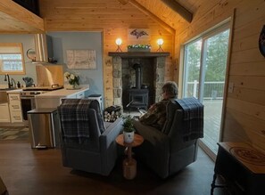 Interior - Awesome 1-bedroom cabin on Lake Michigan for a perfectly cozy beach getaway. (Escanaba)