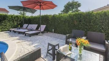 Standard House, 4 Bedrooms, Microwave (Villa Stella with Pool and Sauna) | Terrace/patio