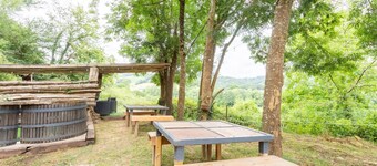 Gîte "Donoma" at Domaine Helaku: Green Oasis with Countryside Views