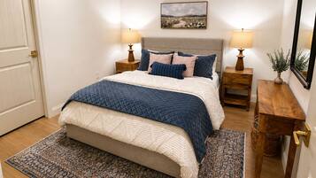 2 bedrooms, in-room safe, iron/ironing board, travel cot