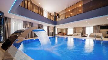 Sauna, hot tub, steam room, massages
