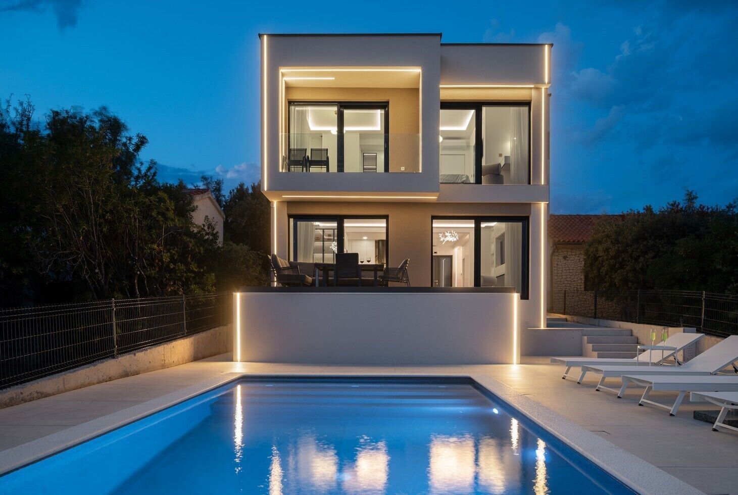 A heated pool