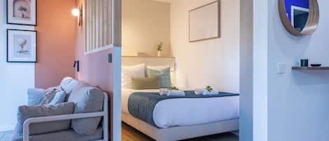 1 chambre, fer et planche à repasser, lit parapluie, Wi-Fi gratuit