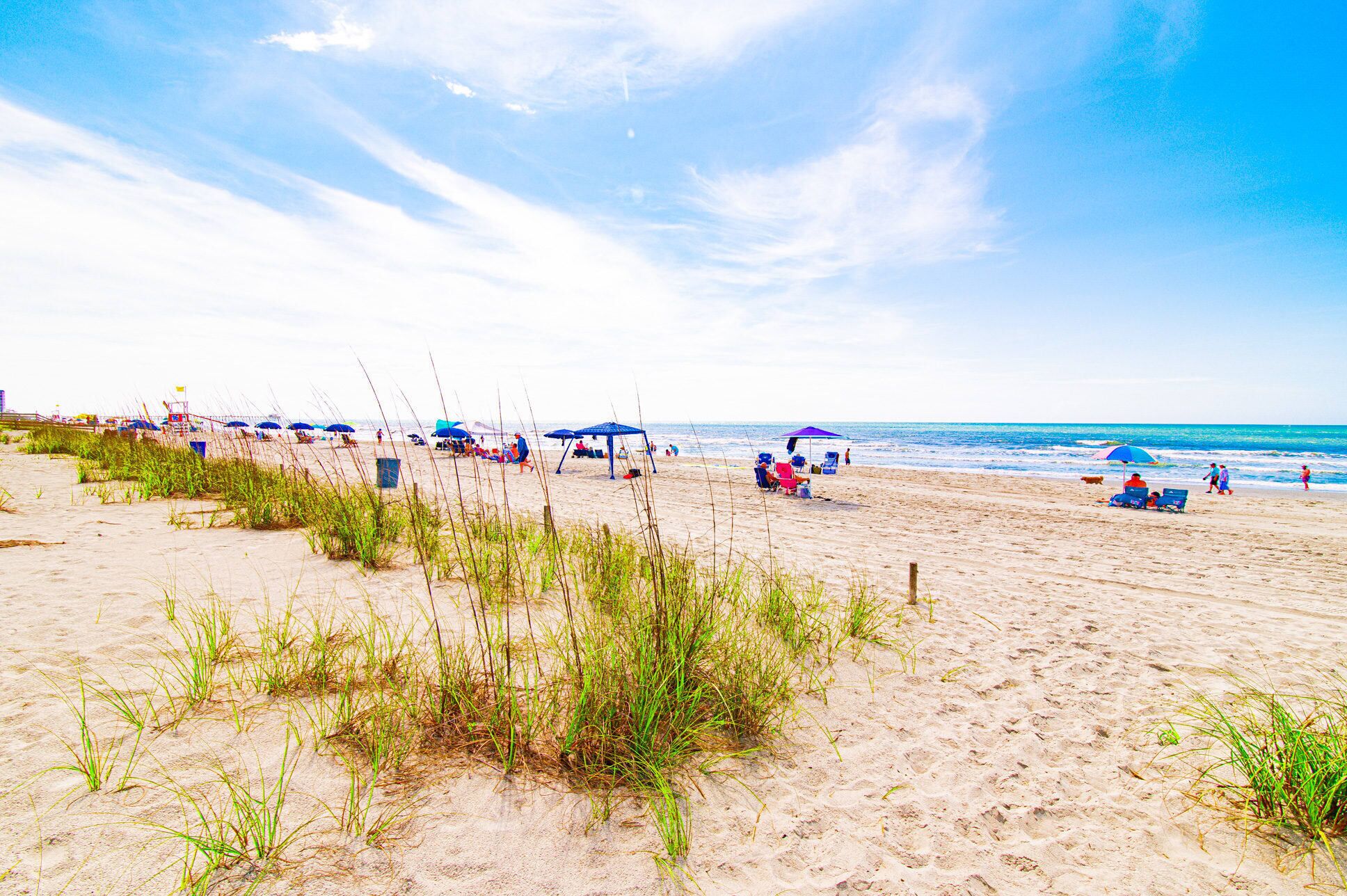 Vlak bij het strand