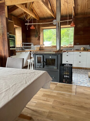 House Refuge surrounded by sea and forest in Chilean Patagonia