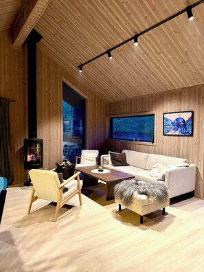 TV, fireplace - Modern cabin by Skarvatnet in Oppdal (Oppdal)