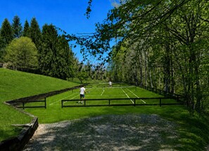 Sports court - Red Cedar @Fire Mountain on 20 ac, Fireplace, Just outside of Highlands, NC (Scaly Mountain)