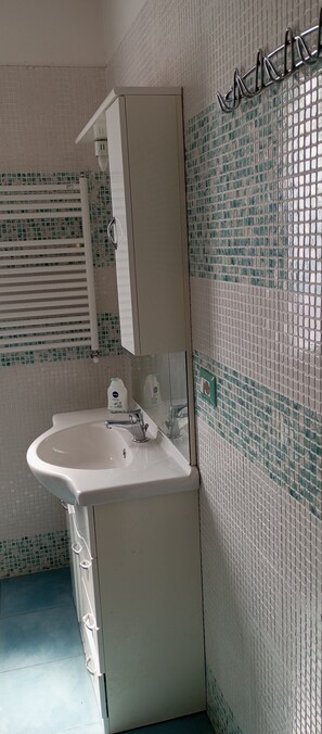 Bathroom - Room 'Camera 1' with Mountain View, Shared Garden and Wi-Fi (Fucine-grenni)
