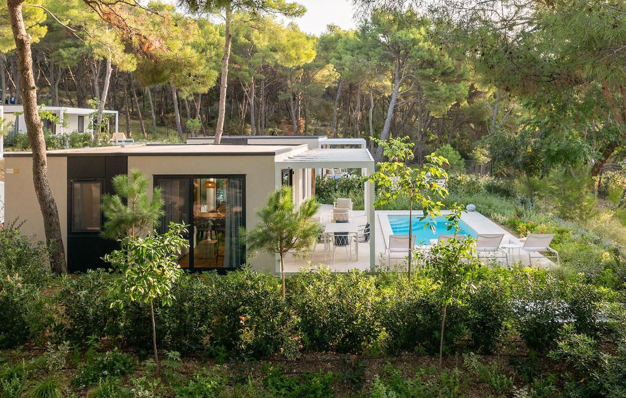 A heated pool