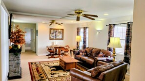 Living area - Jacuzzi Hot Tub in Main Bedroom! 1,000 Square Feet - Camp Fire - Kayaks & Bikes! (Angola)