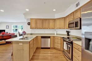 Private kitchen - Sea Sight B: Chic 3BR Family Nest (Tybee Island)