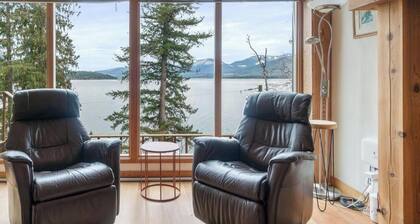 Perched Waterfront Cabin with Bunkie overlooking Eagle Bay