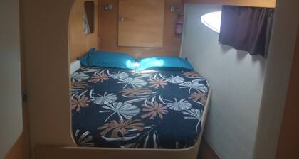 Catamaran shared anchorage at anse mitan les trois-ilets