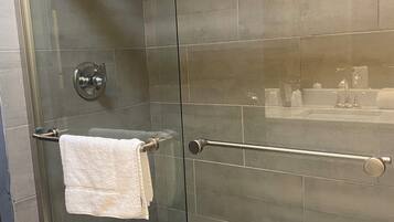 Hair dryer, towels
