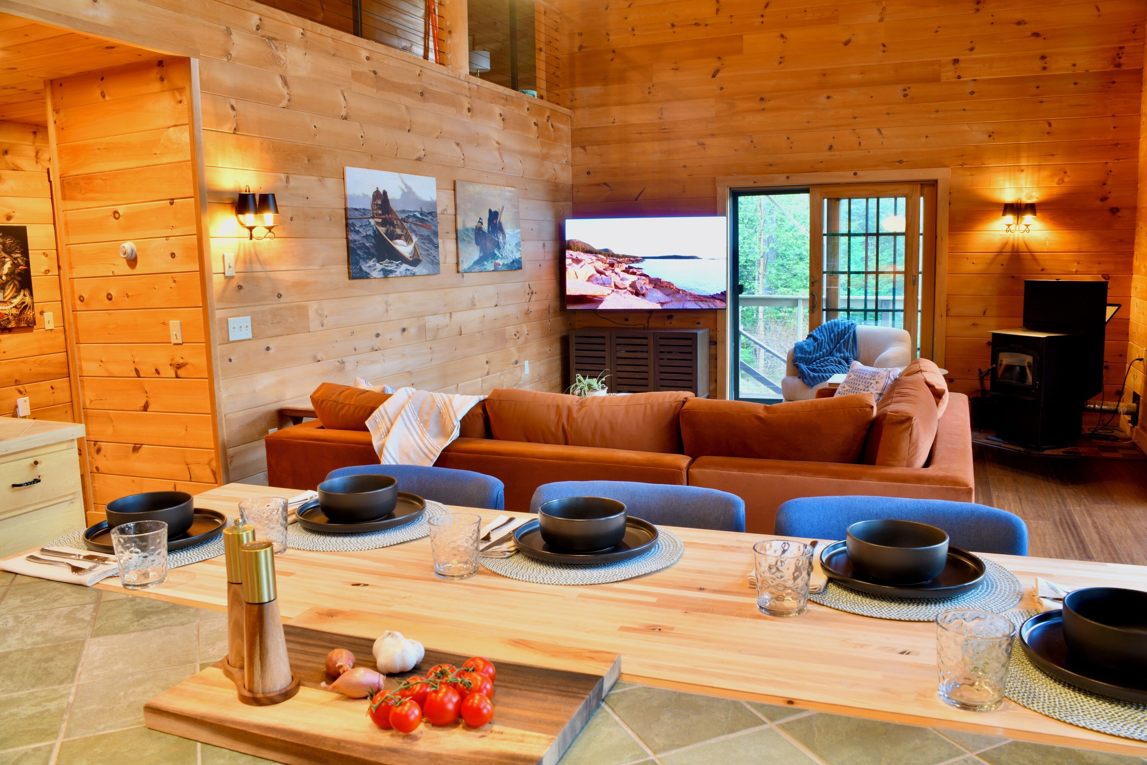 Smart-TV, Kamin, Drucker