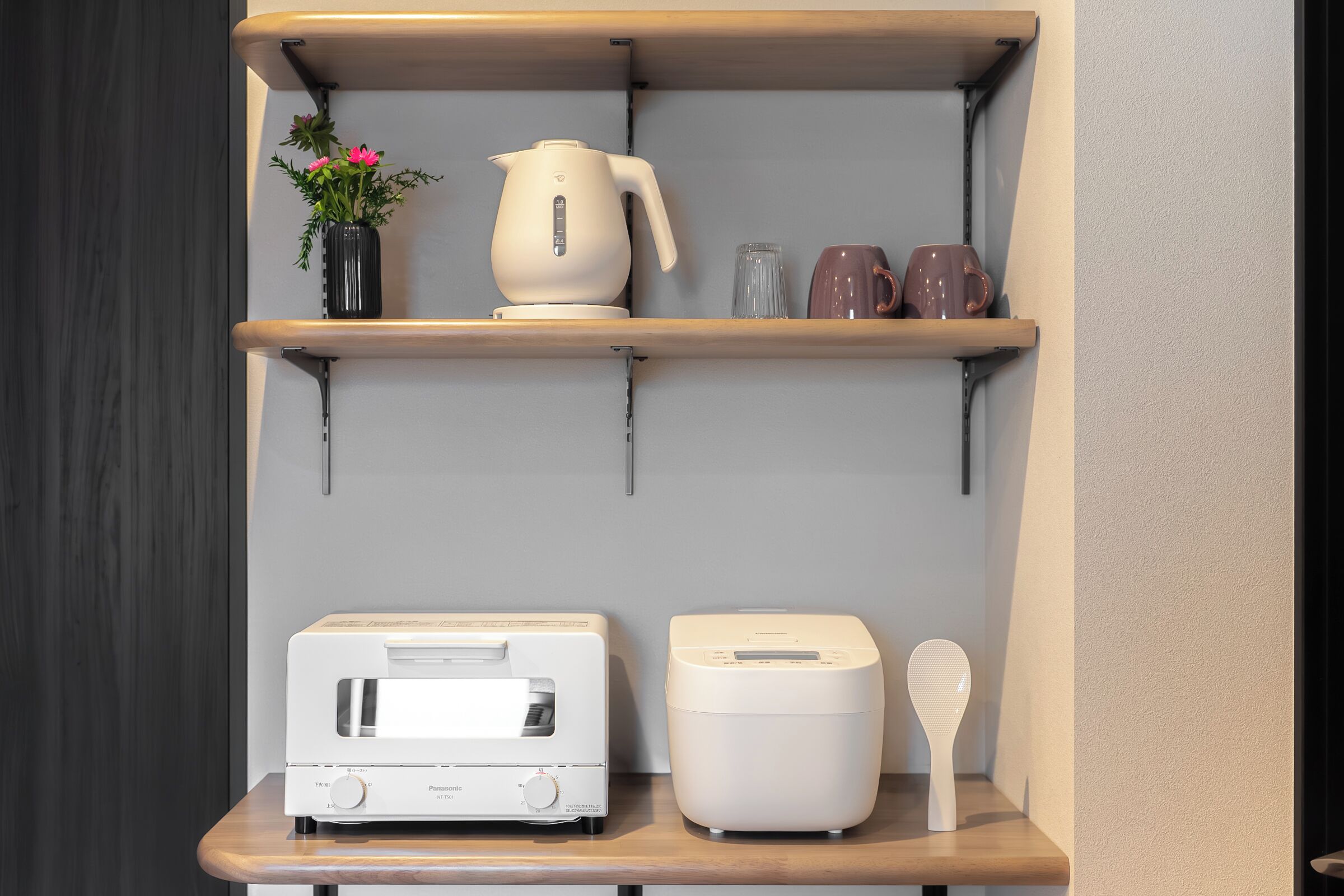 Suite, 2 Bedrooms | Private kitchen | Fridge, microwave, toaster, rice cooker