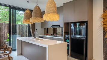 Luxury Villa, 4 Bedrooms, Private Pool | Private kitchen | Electric kettle, eco-friendly cleaning products, paper towels