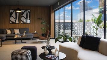Luxury Apartment, Lanai, Sea View | Living area