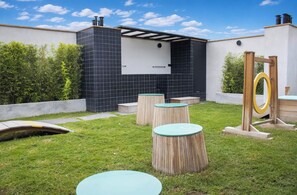 Apartamento superluxo, varanda coberta, vista para o mar | Área da propriedade