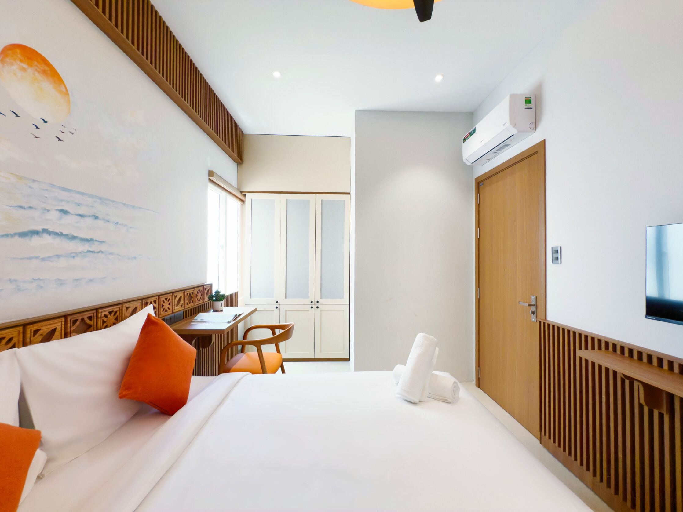 Apartamento standard, 2 quartos, cozinha | Frigobar, roupa de cama