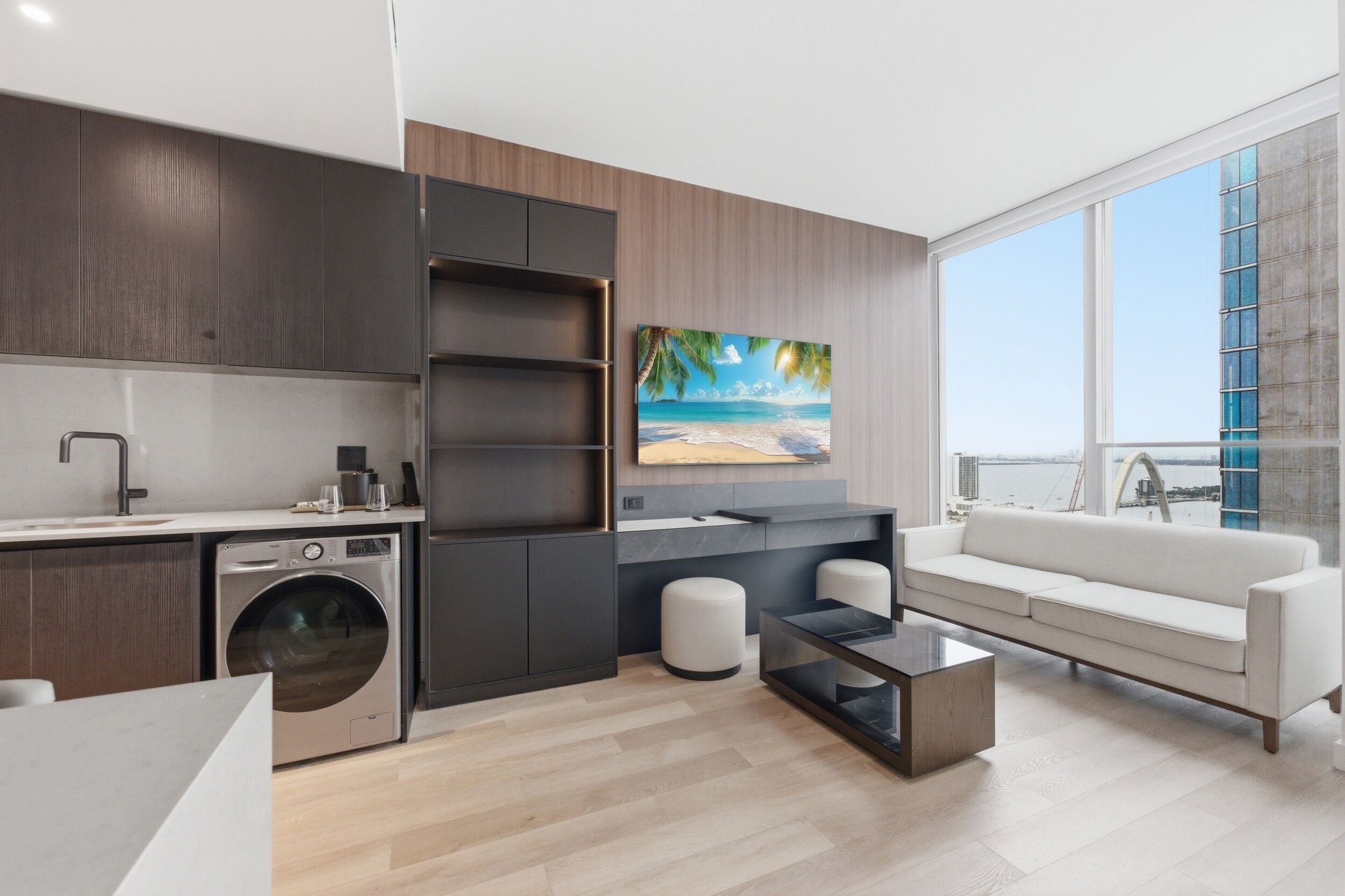 Estúdio elite, 1 cama King, vista para a cidade | Roupas de cama de algodão egípcio, roupas de cama premium