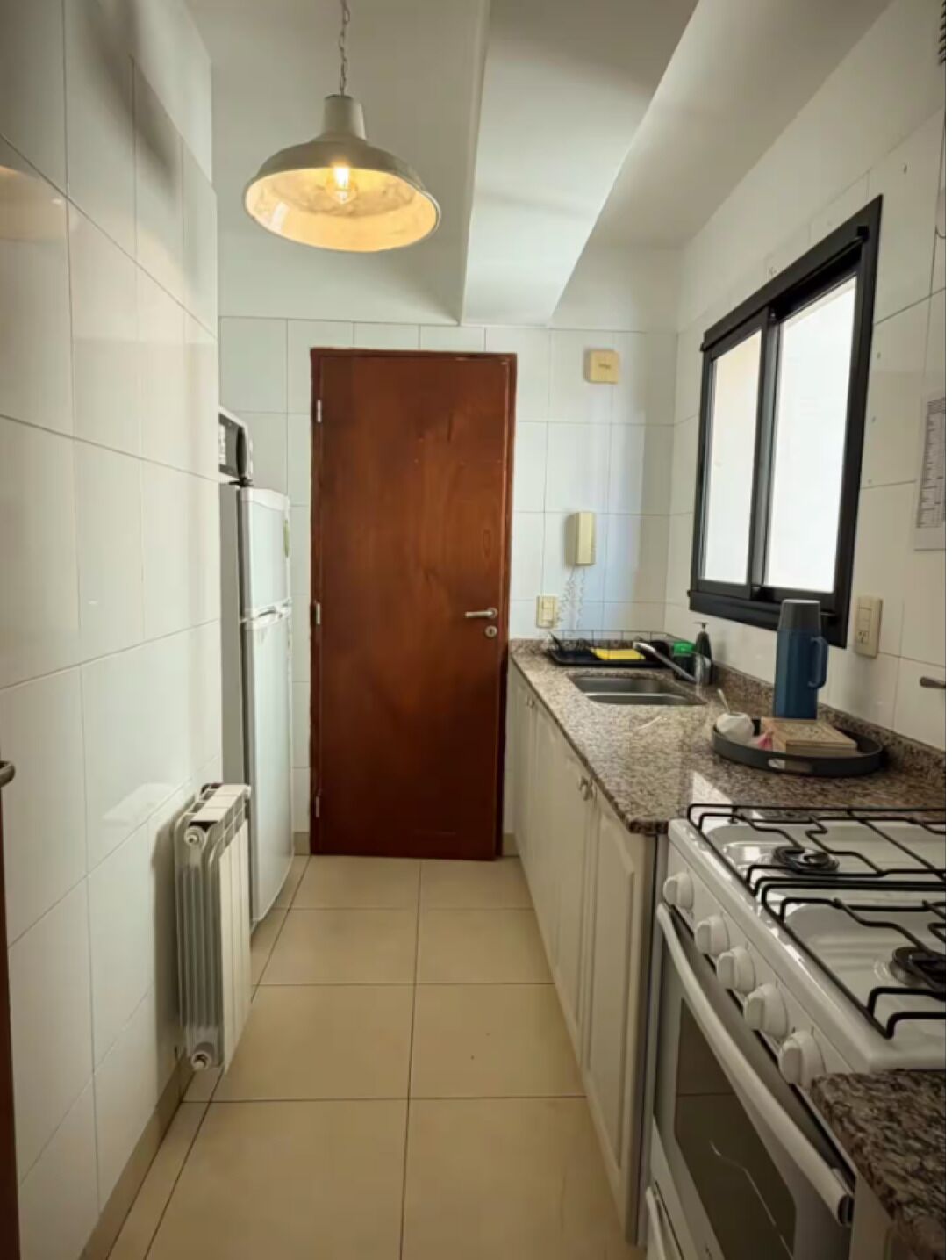 Fridge, microwave, stovetop, toaster