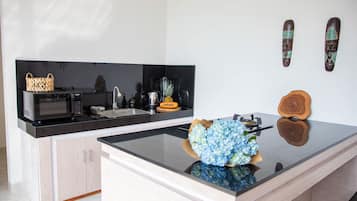 Design Villa, 2 Bedrooms, Private Pool | Private kitchen | Electric kettle, eco-friendly cleaning products, paper towels