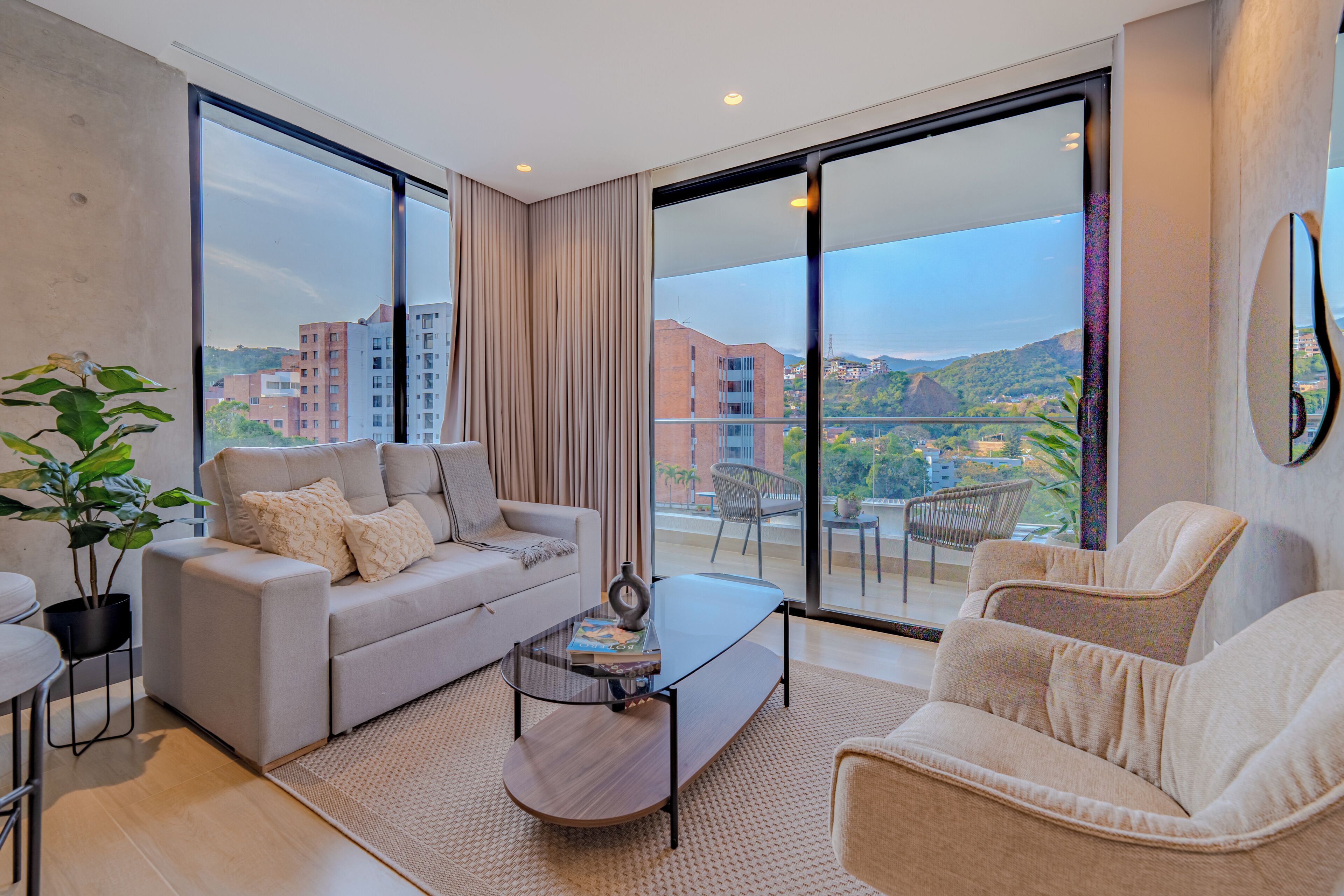 Luxury Apartment, Balcony | Living area