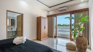 Vila Deluks, 2 kamar tidur, kolam renang pribadi | Seprai katun Mesir, seprai premium, brankas, dan didekorasi berbeda-beda