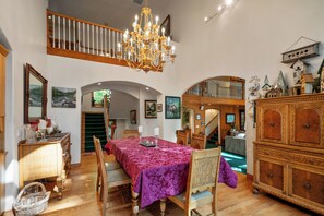 Dining - Lakefront Retreat with Game Room, Fire Pit, Hiking Trail, Fireplace, & More (Lake Arrowhead)