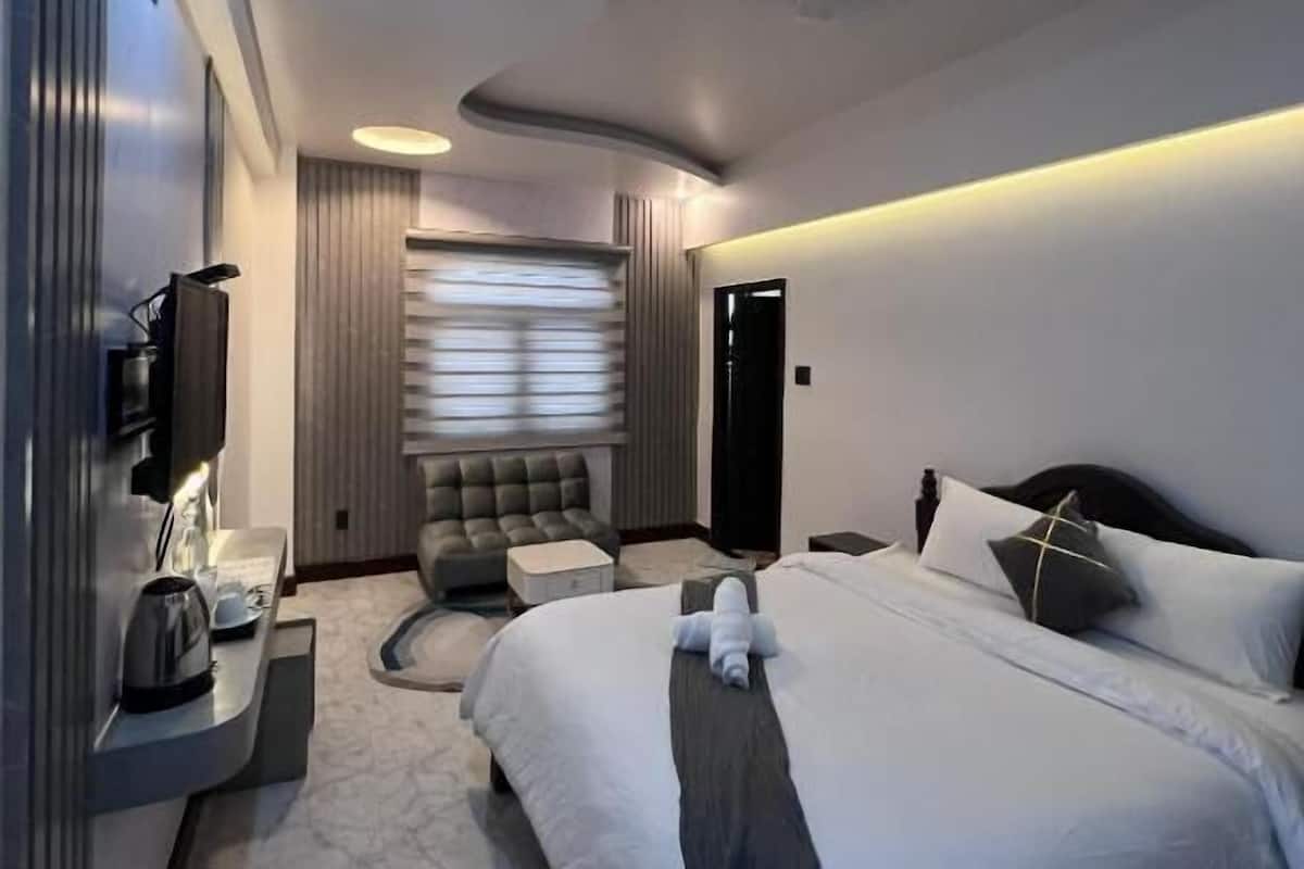 Habitación doble Deluxe | Ropa de cama hipoalergénica y escritorio