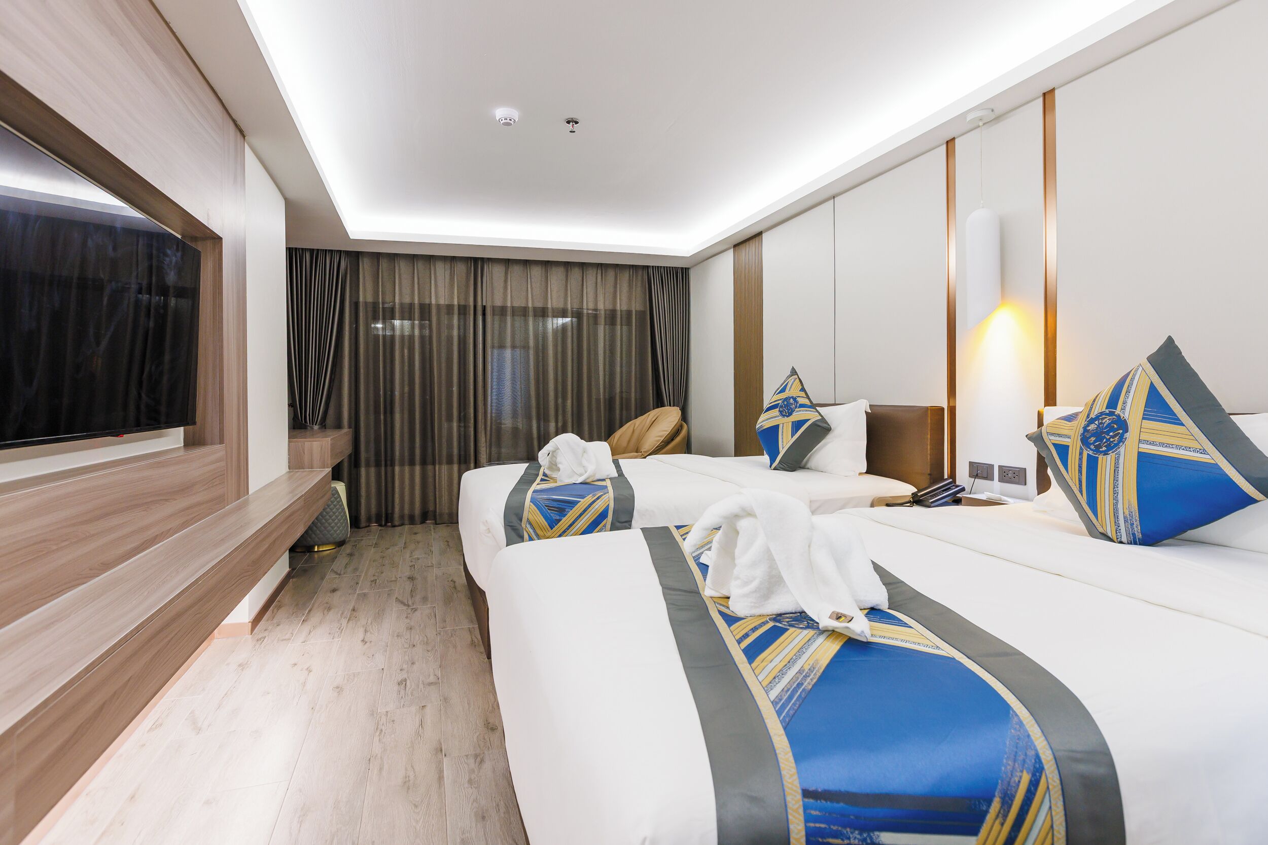 Basic Twin Room, City View | Premium bedding, desk, laptop workspace, blackout curtains