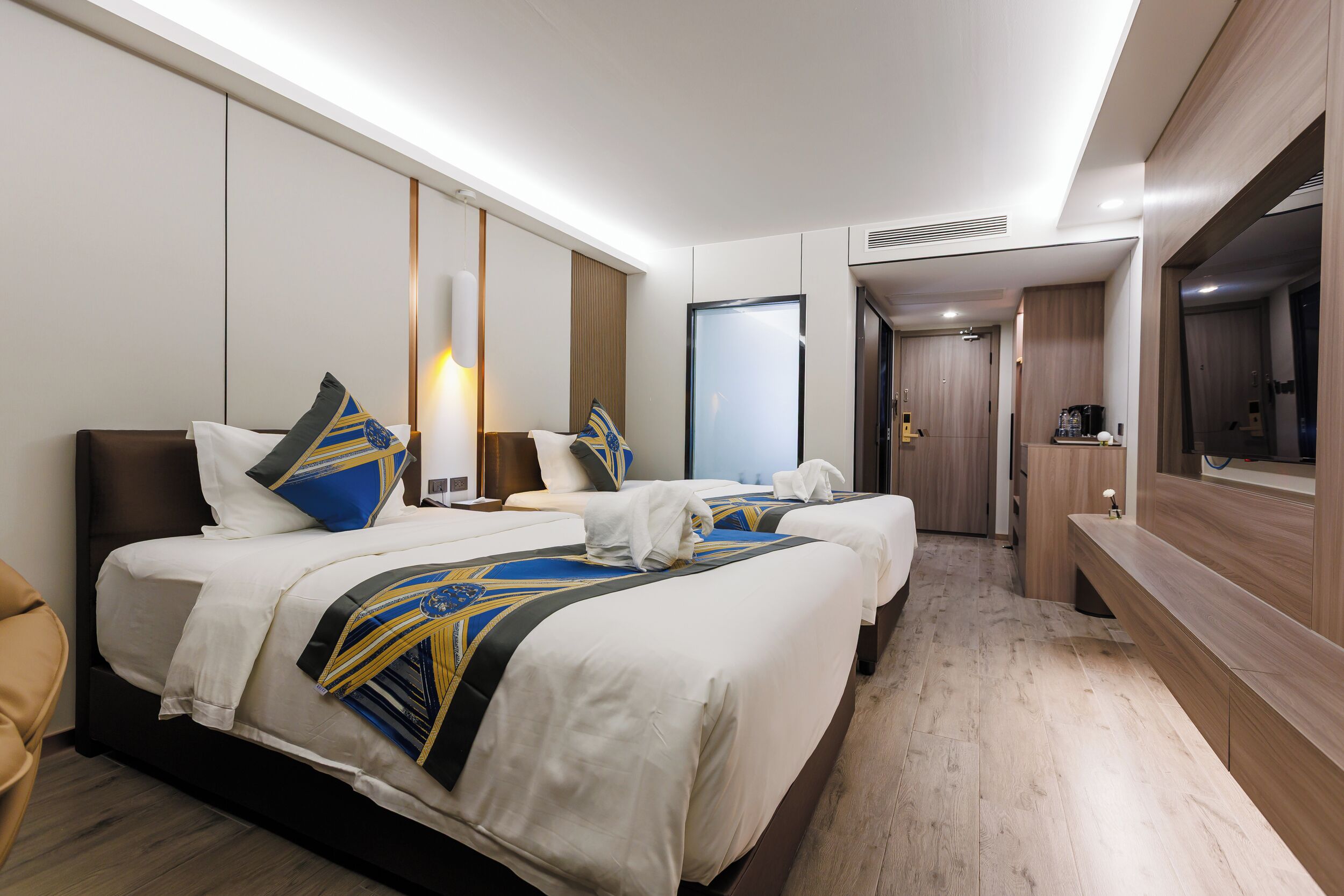 Basic Twin Room, City View | Premium bedding, desk, laptop workspace, blackout curtains