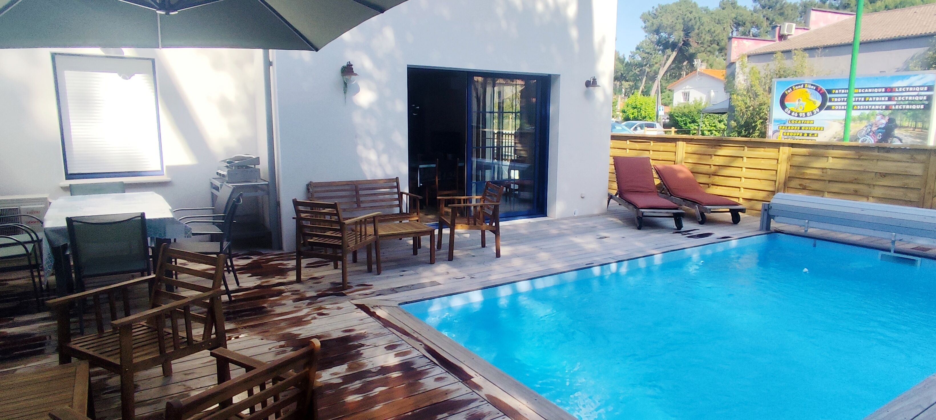 A heated pool