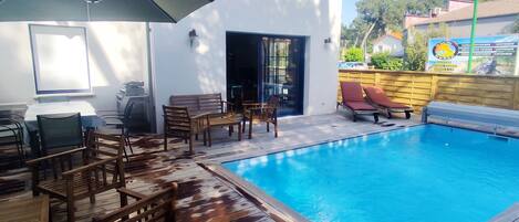 A heated pool
