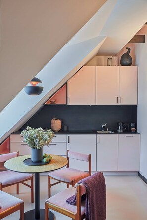 Dining - ROOMA Apartments Historic Location • Deluxe Apartment Attic (Vilnius)