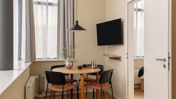 Desk, laptop workspace, iron/ironing board (on request)