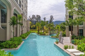 Pool - Cozy 2-bedroom apartment with large balcony walking distance to Bangtao Beach (Choeng Thale)