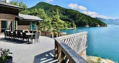 Fjord cabin with views of waterfalls