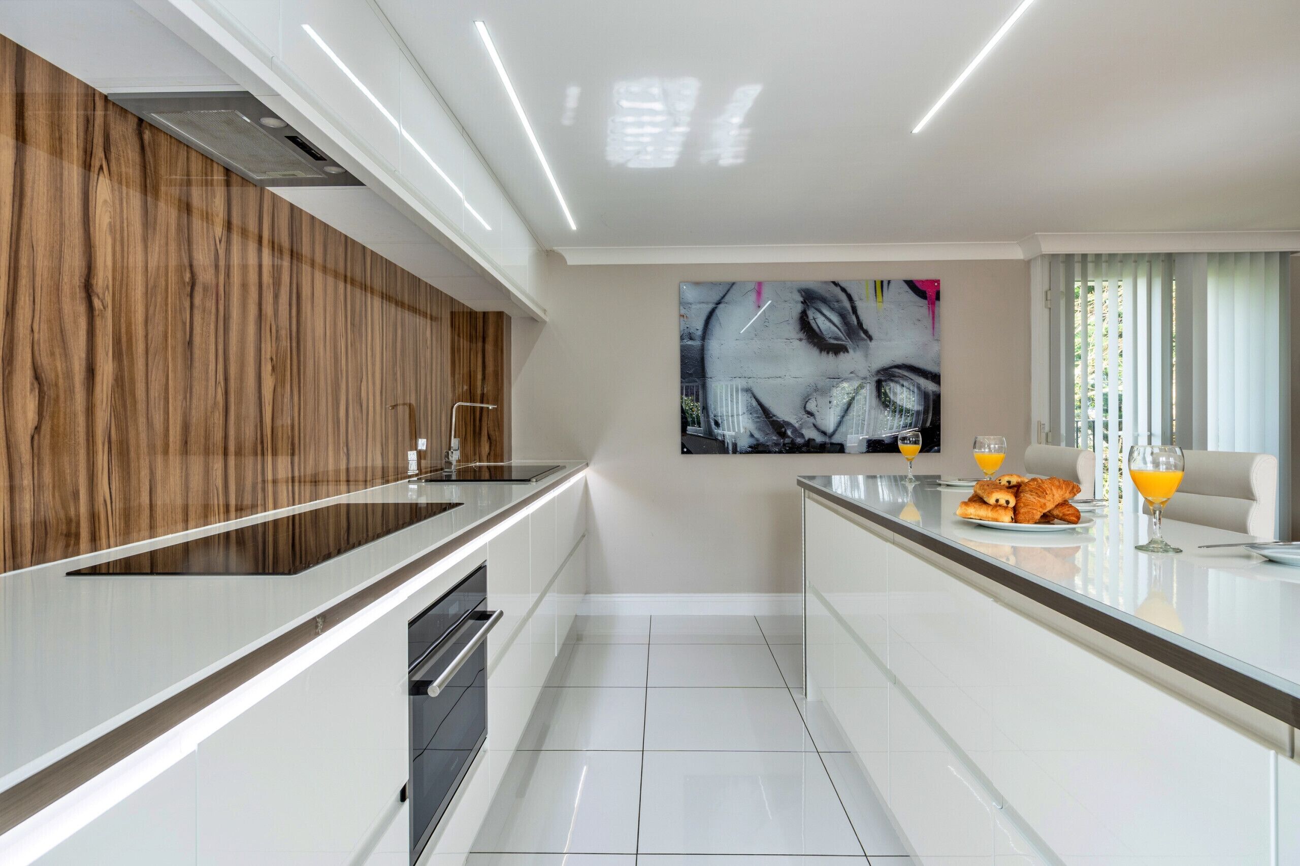 Fridge, microwave, oven, electric kettle